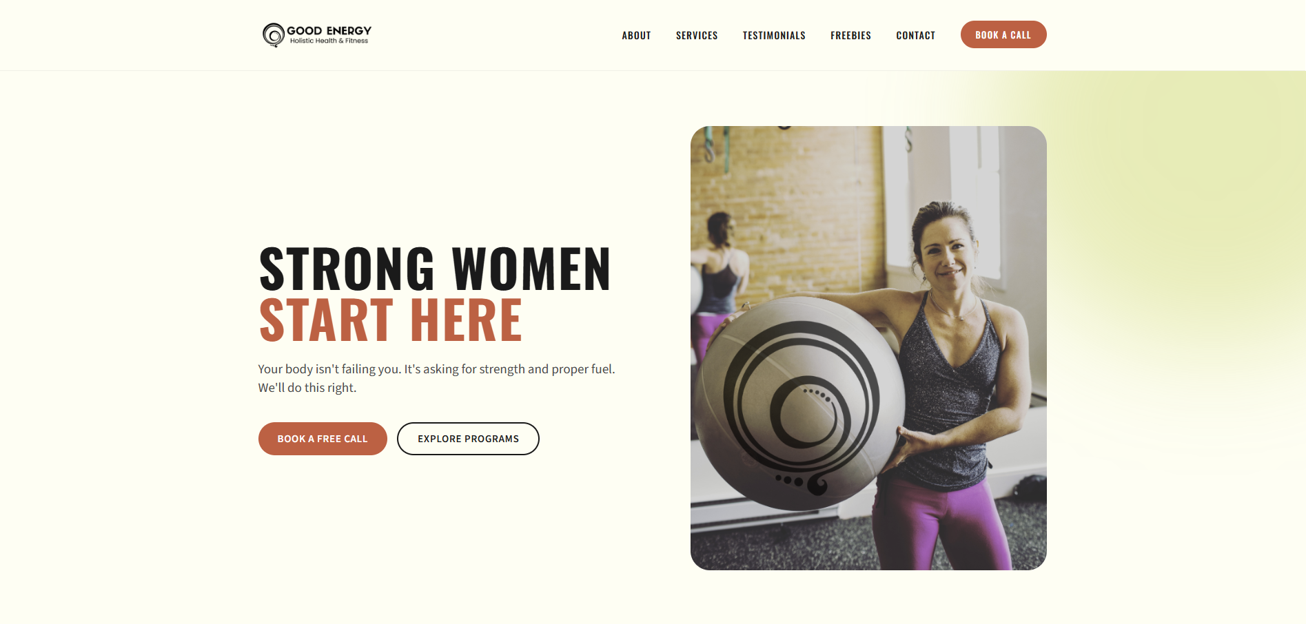 Good Energy Coach website home page