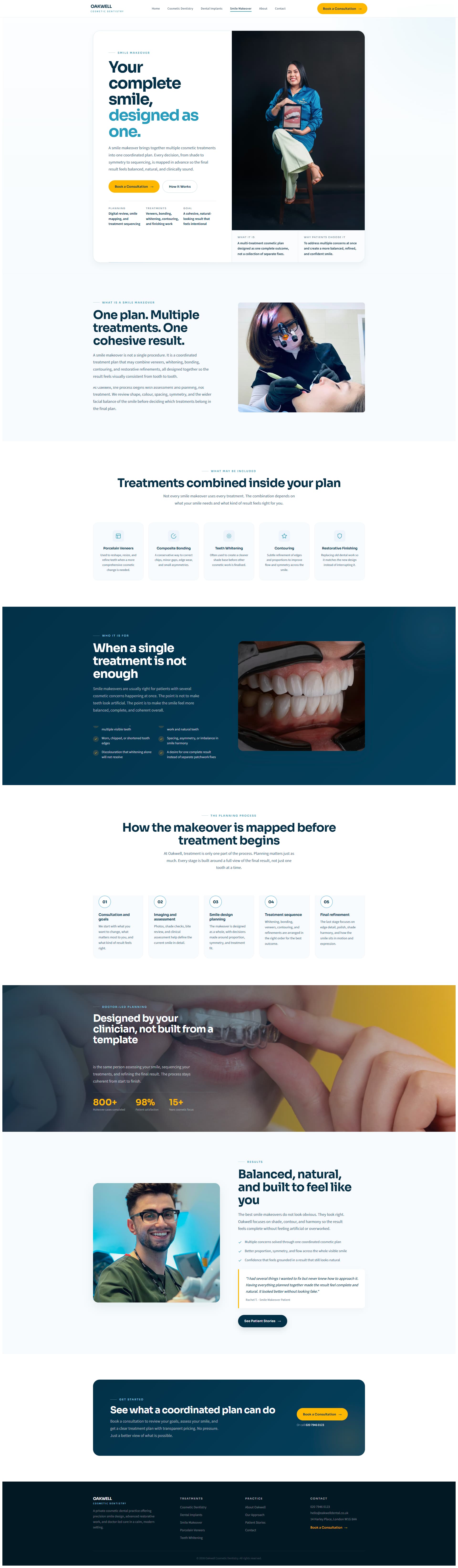Oakwell smile makeover service page