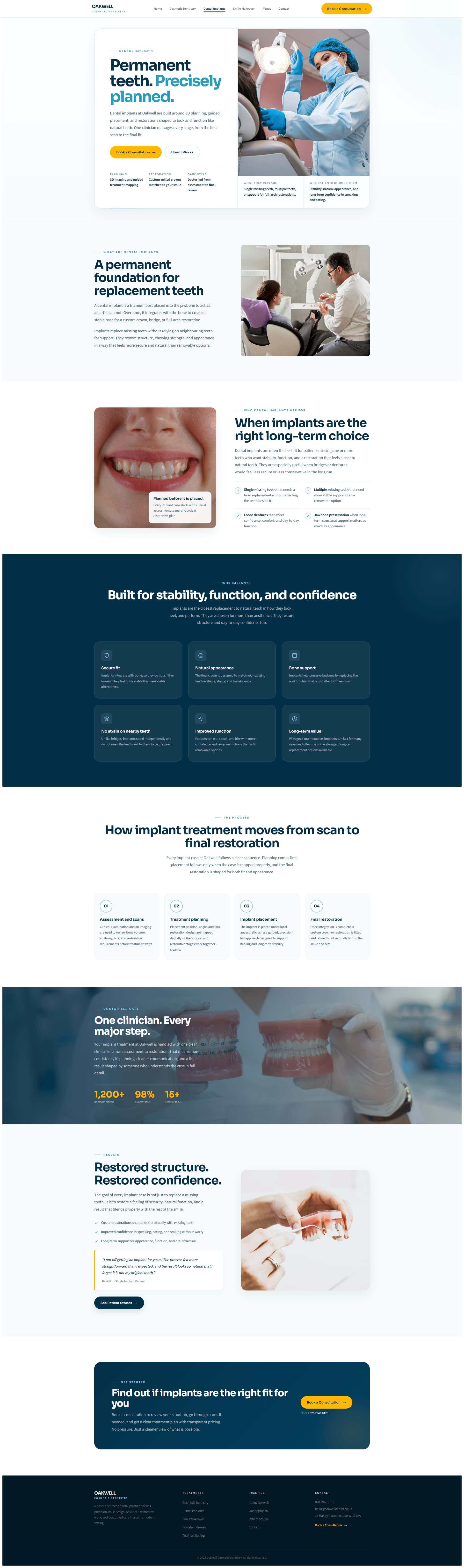 Oakwell dental implants service page