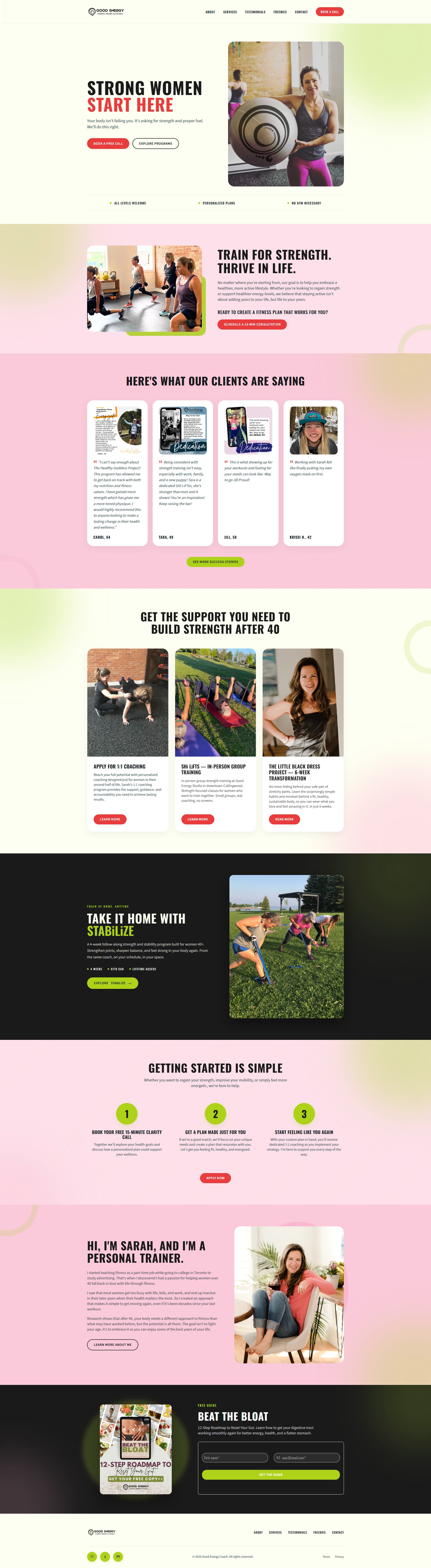 Good Energy Coach home page