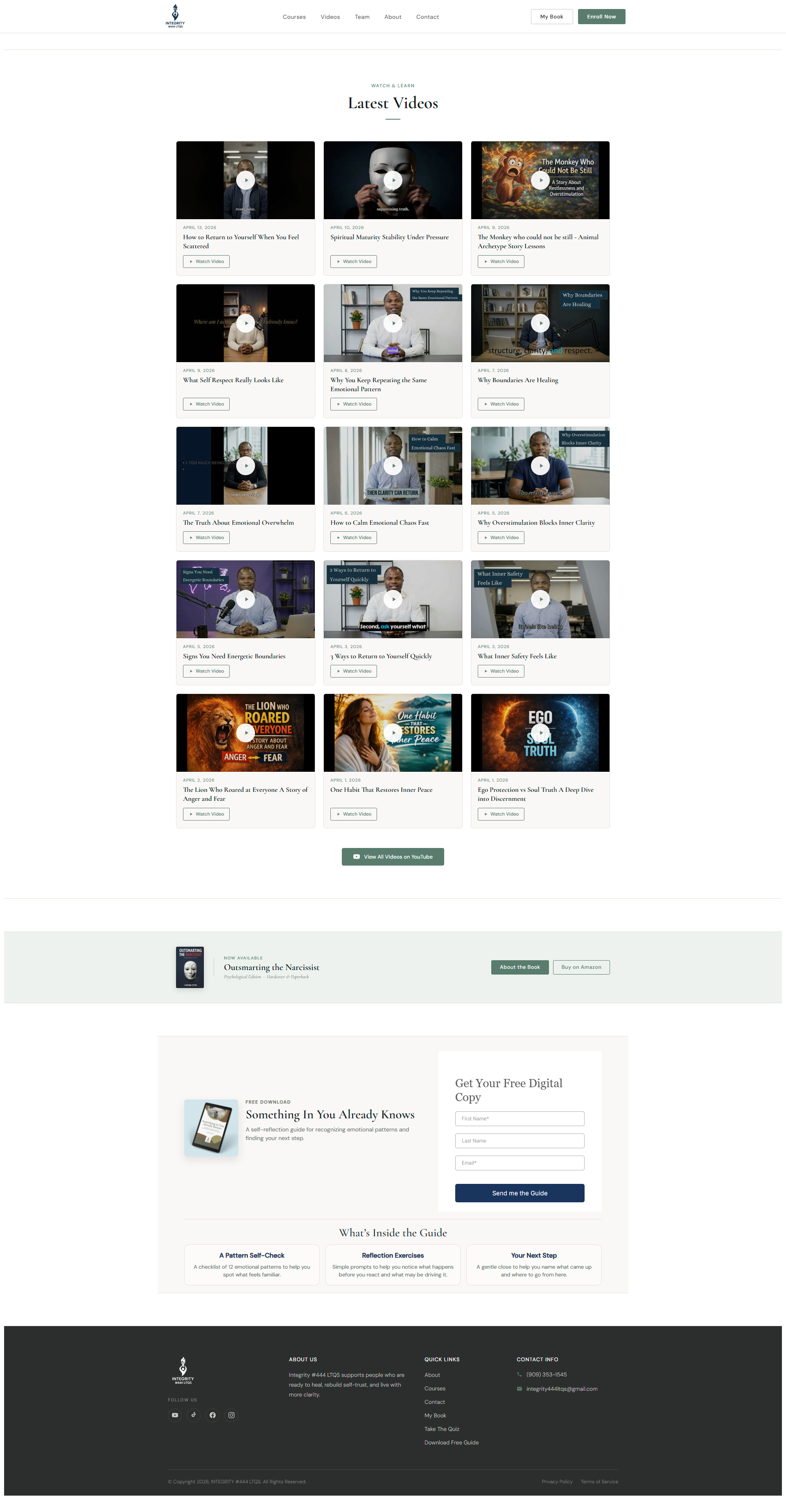 Integrity 444 LTQS videos page